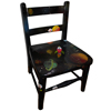  A small childs chair with outer space painted theme